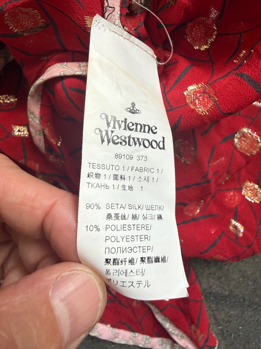 Vivienne Westwood "Cazzo" Gold Label Silk Fusion Shirt w/ Silk Fabric - Picture 3 of 12